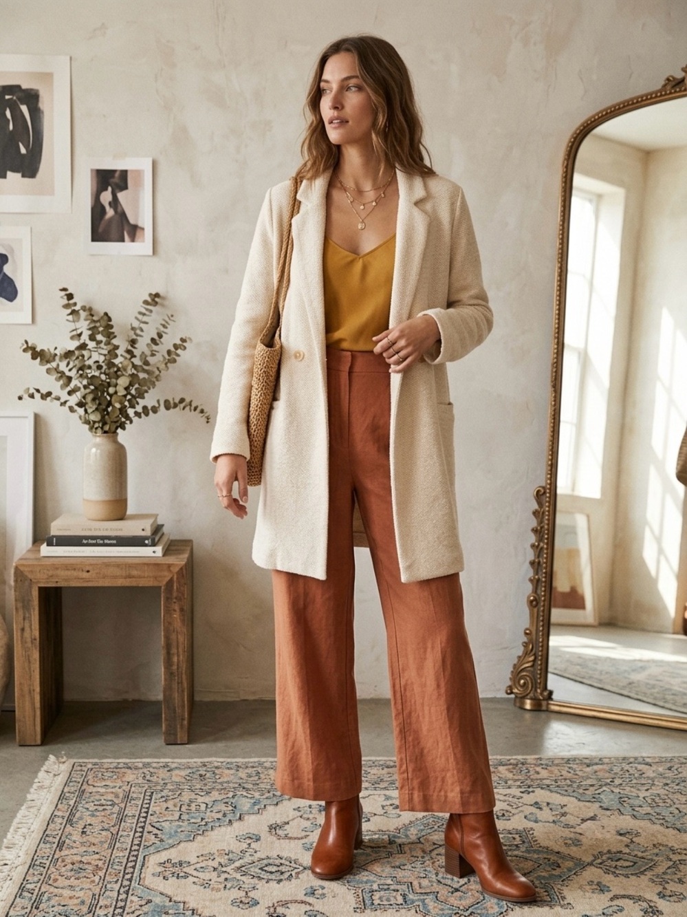 Anthropologie Sanctuary Knit Longline Coatigan Cream Women’s Large